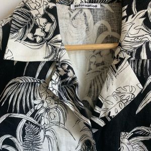 Reformation Floral Print Button Up